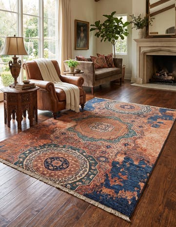 4' x 6' 1 Hand Knotted Mamluk Ziegler Rug