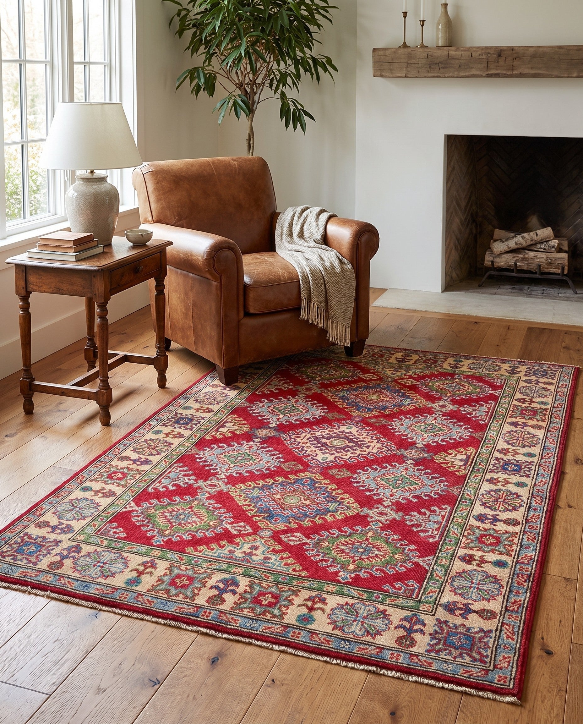 4' 2 x 6' 1 Hand Knotted Kazak Rug