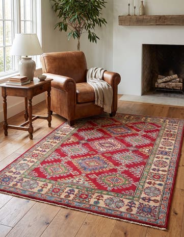 4' 2 x 6' 1 Hand Knotted Kazak Rug