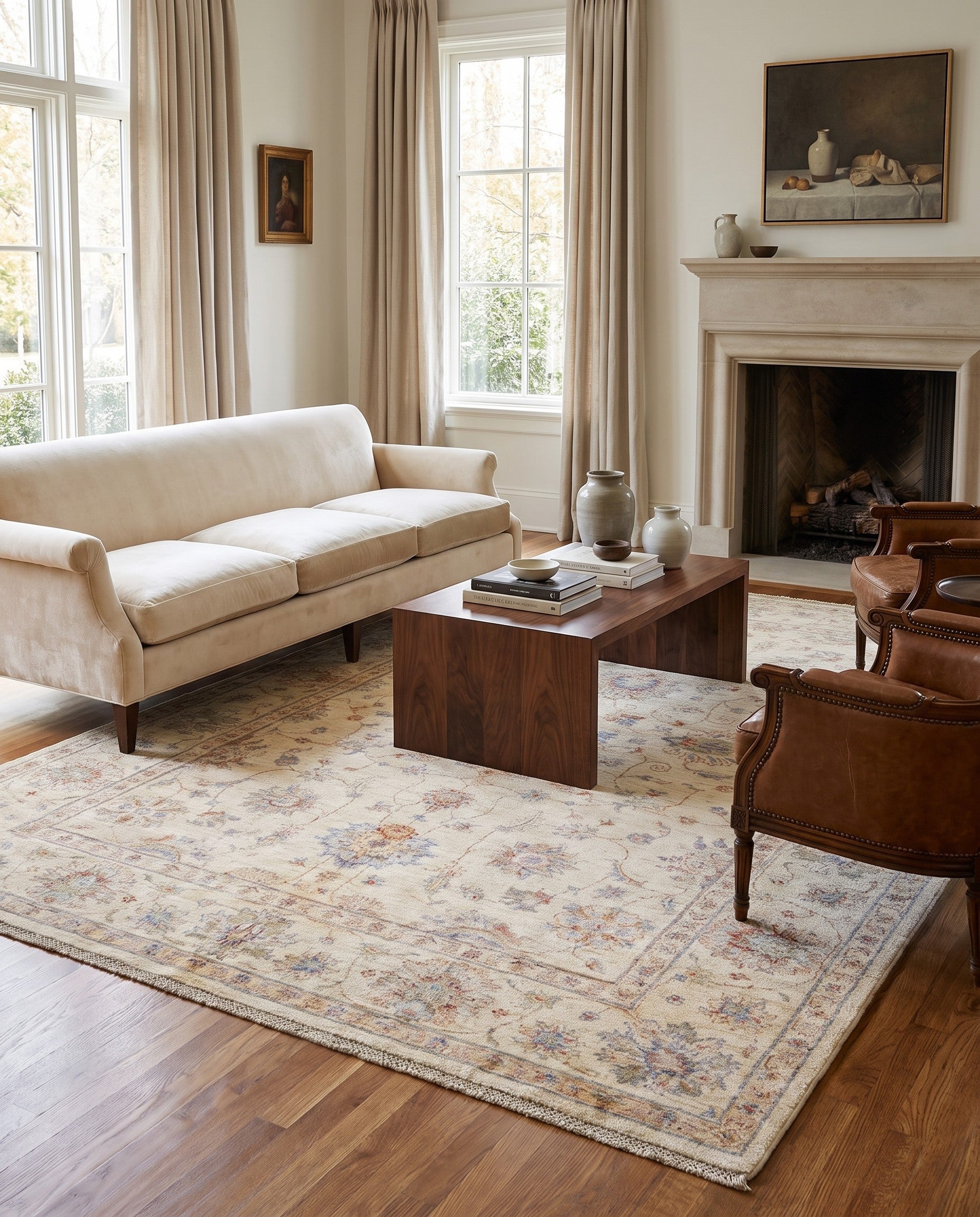 5' 9 x 8' 1 Hand Knotted Ziegler Rug
