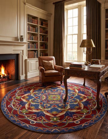 8' 1 x 8' 1 Hand Knotted Kazak Round Rug