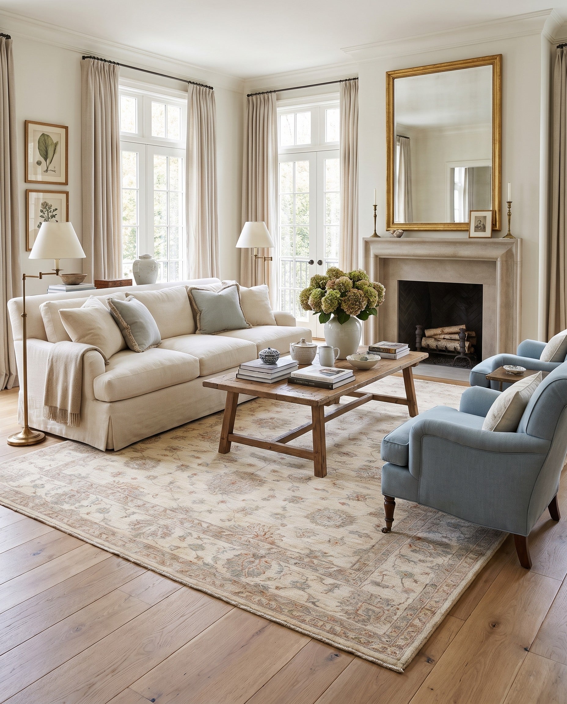 7' 1 x 9' 11 Hand Knotted Ziegler Rug