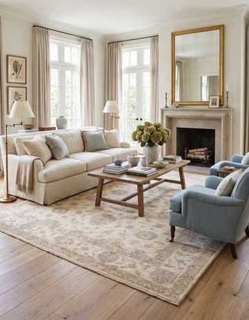 7' 1 x 9' 11 Hand Knotted Ziegler Rug