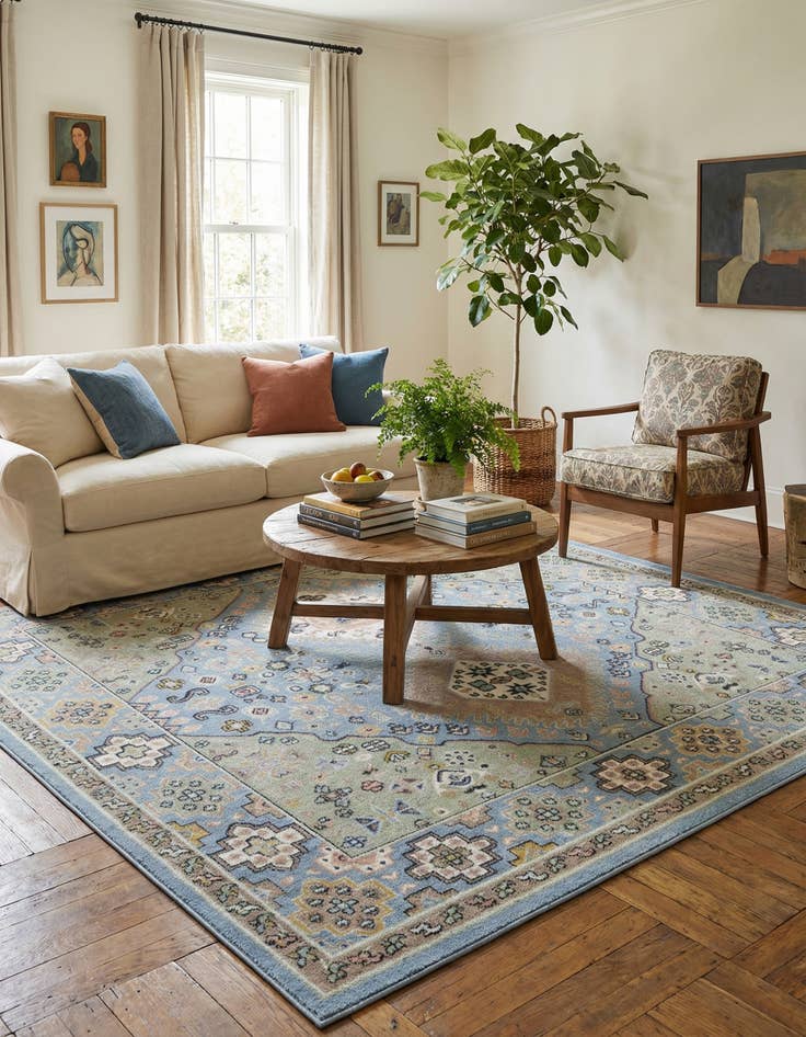 Detail image of 7' 10 x 7' 10 Kamala Washable Square Rug