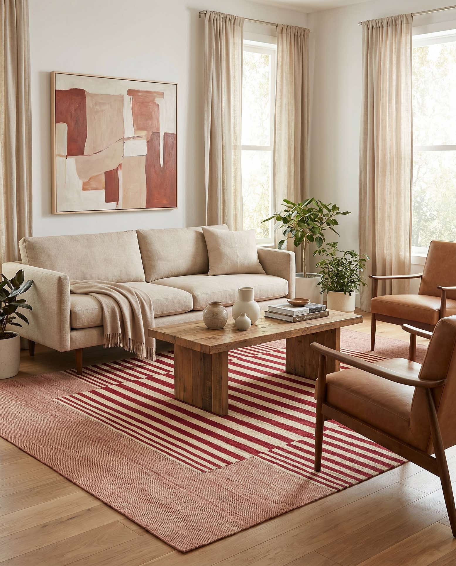 6' x 7' 5 Hand Woven Kilim Modern Wool Square Rug