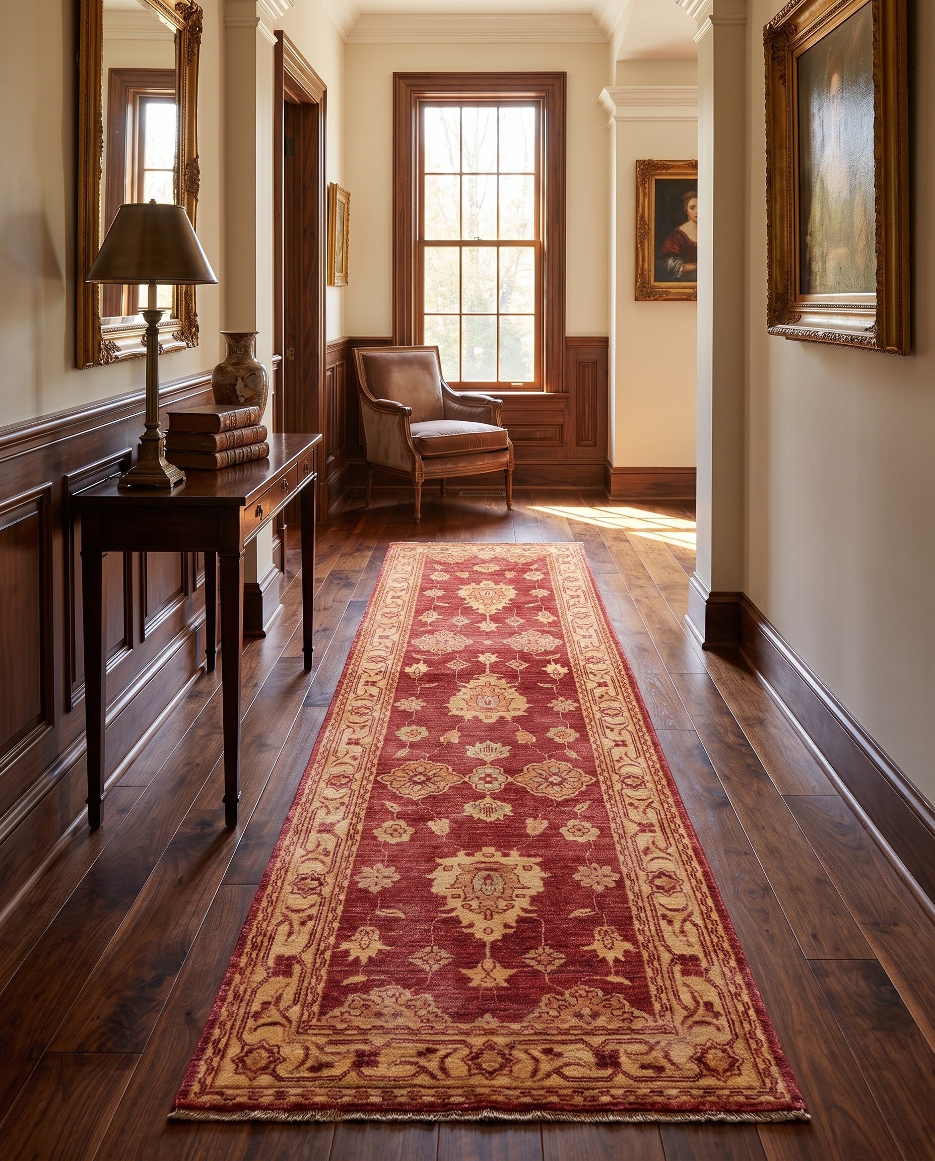 2' 6 x 8' 5 Hand Knotted Ziegler Runner Rug