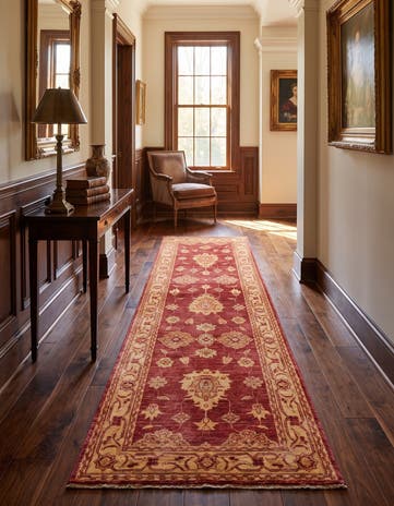 2' 6 x 8' 5 Hand Knotted Ziegler Runner Rug