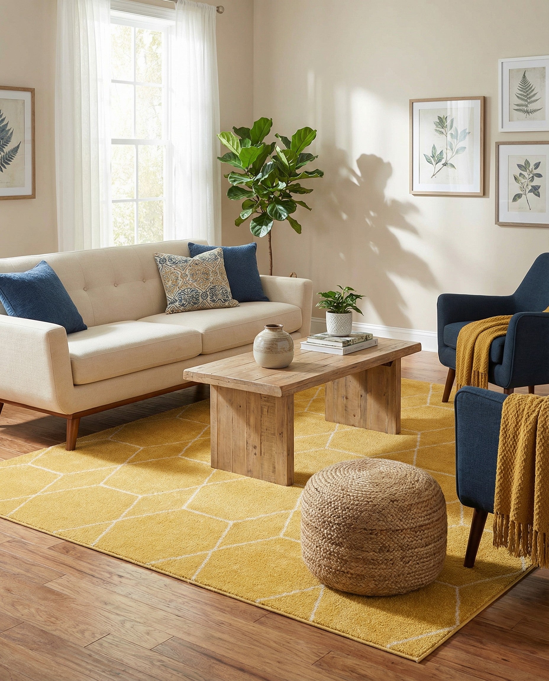 5' 3 x 8' Trellis Frieze Rug