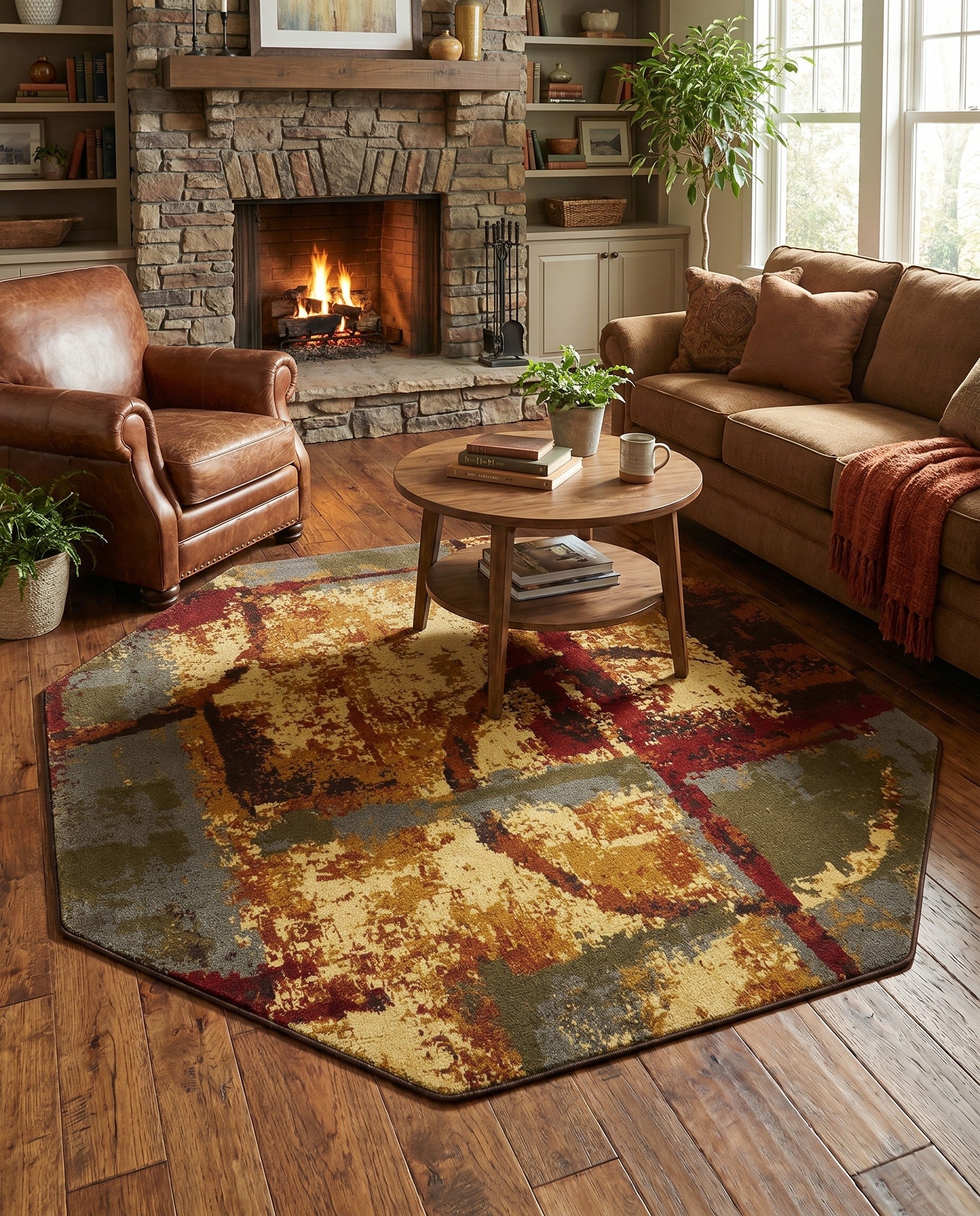 Coffee Shop Octagon Rug