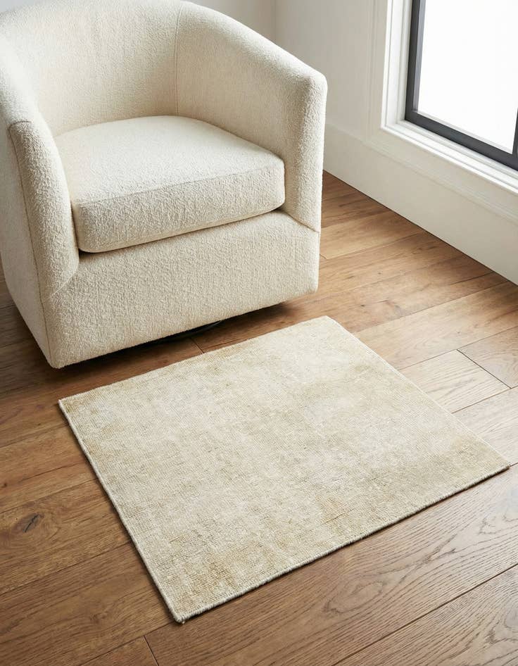 Detail image of 3' 3 x 3' 5 Hand Knotted Ultra Vintage Persian Wool Square Rug