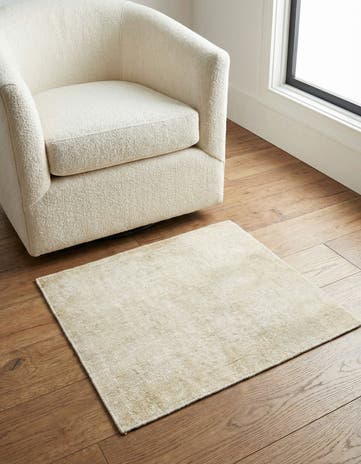 3' 3 x 3' 5 Hand Knotted Ultra Vintage Persian Wool Square Rug