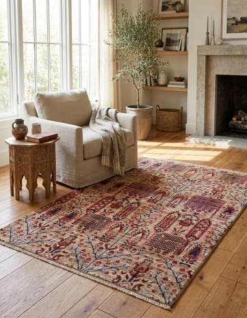 3' 4 x 5' Hand Knotted Ariana Ziegler Rug