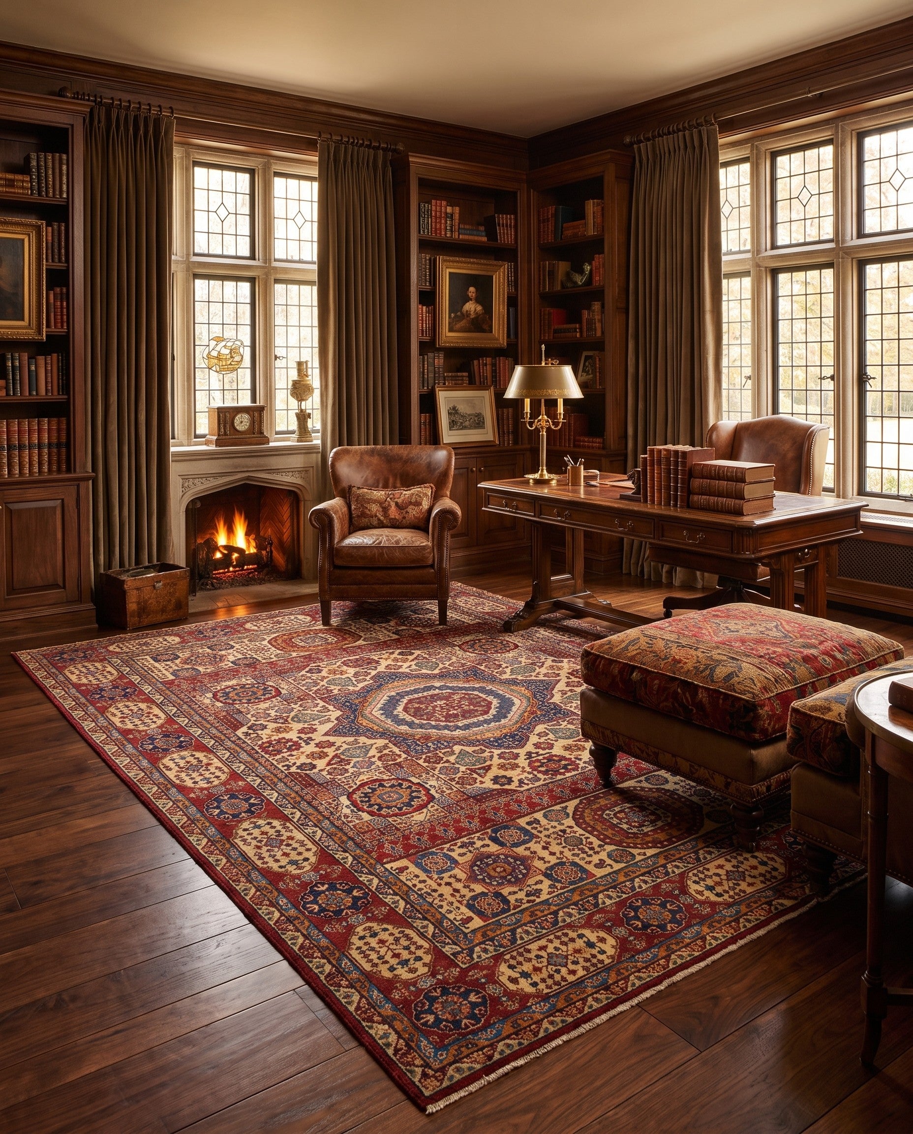7' 4 x 9' 6 Hand Knotted Mamluk Ziegler Rug