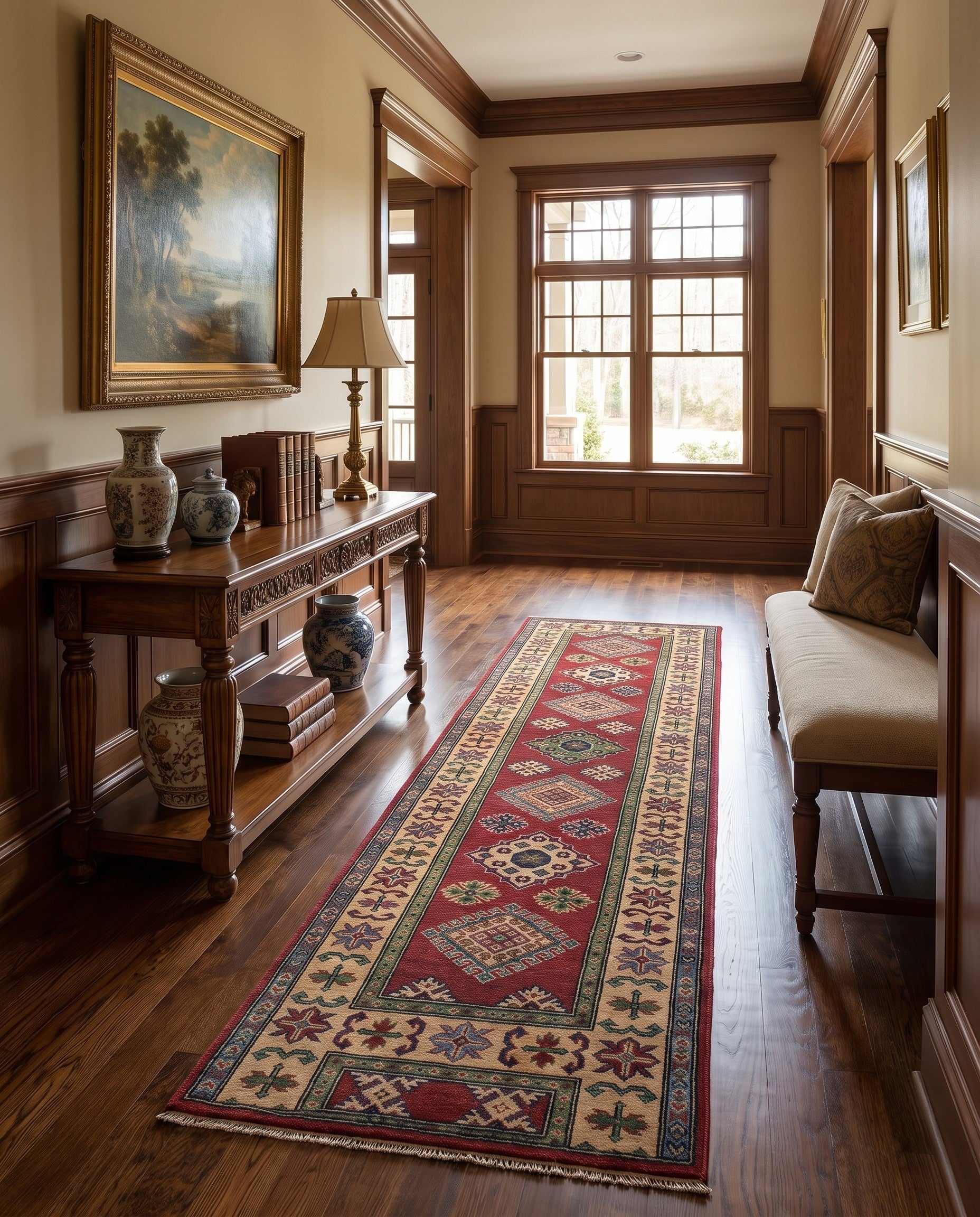 2' 4 x 9' 11 Hand Knotted Kazak Runner Rug