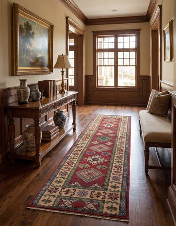 2' 4 x 9' 11 Hand Knotted Kazak Runner Rug