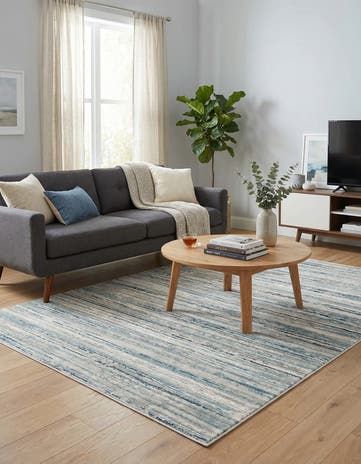 Ivory and Blue Finsbury Rug