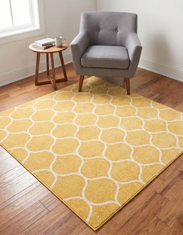 5' 3 x 5' 3 Lattice Frieze Square Rug
