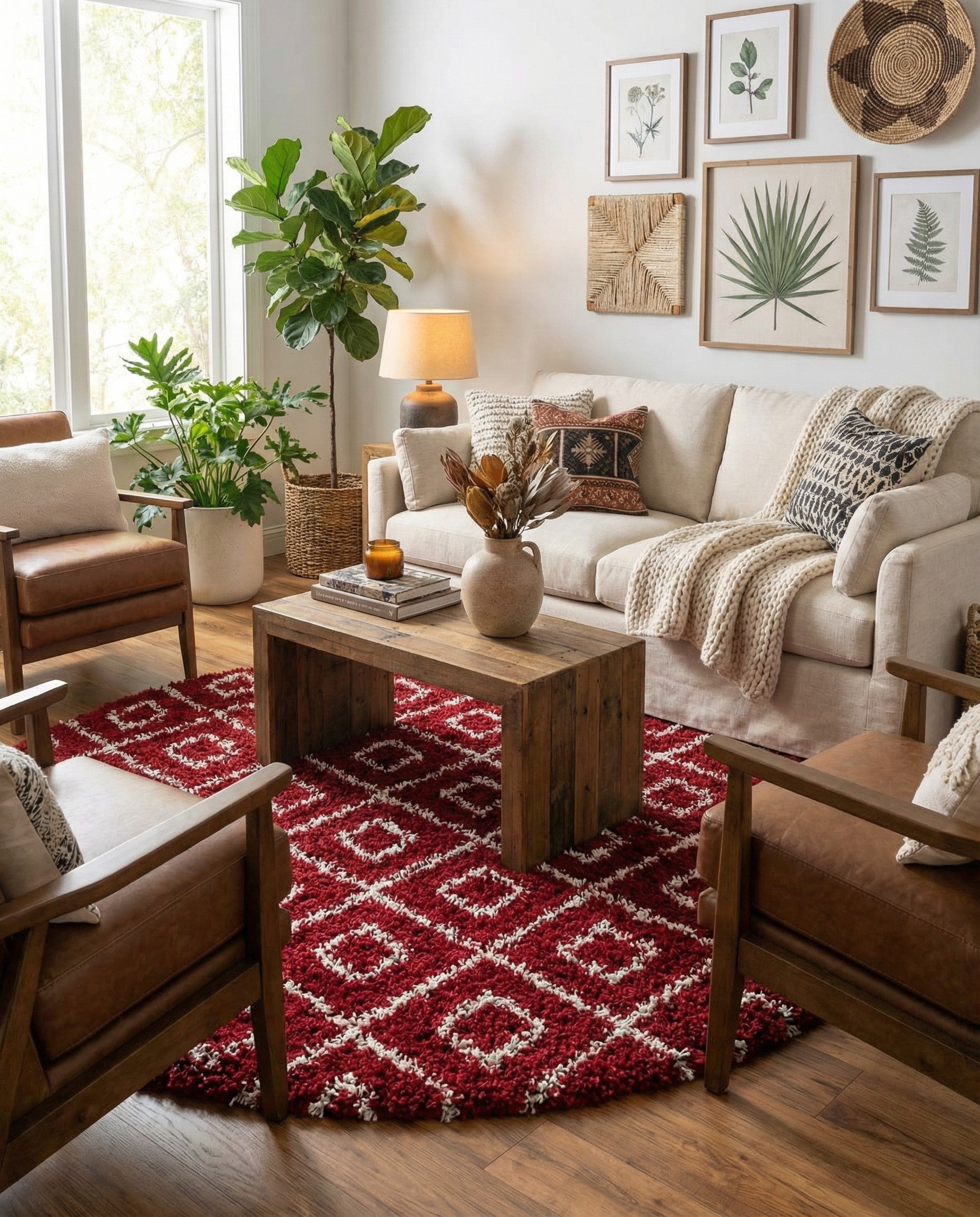 7' 10 x 7' 10 Trellis Shag Round Rug