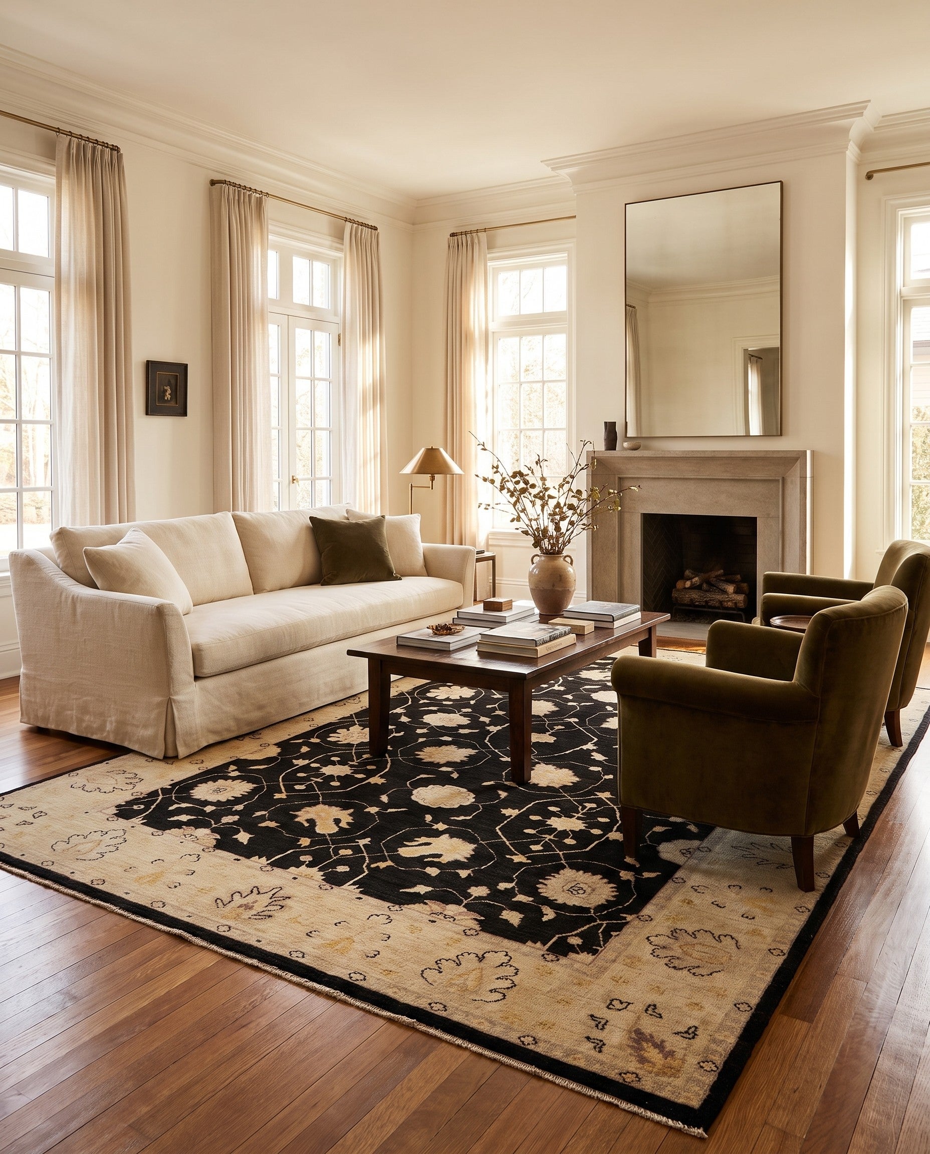 6' 1 x 8' 11 Hand Knotted Ziegler Rug