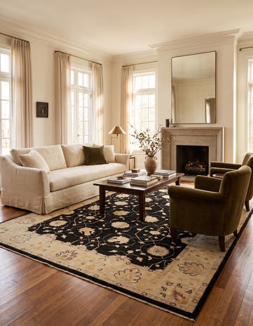 6' 1 x 8' 11 Hand Knotted Ziegler Rug