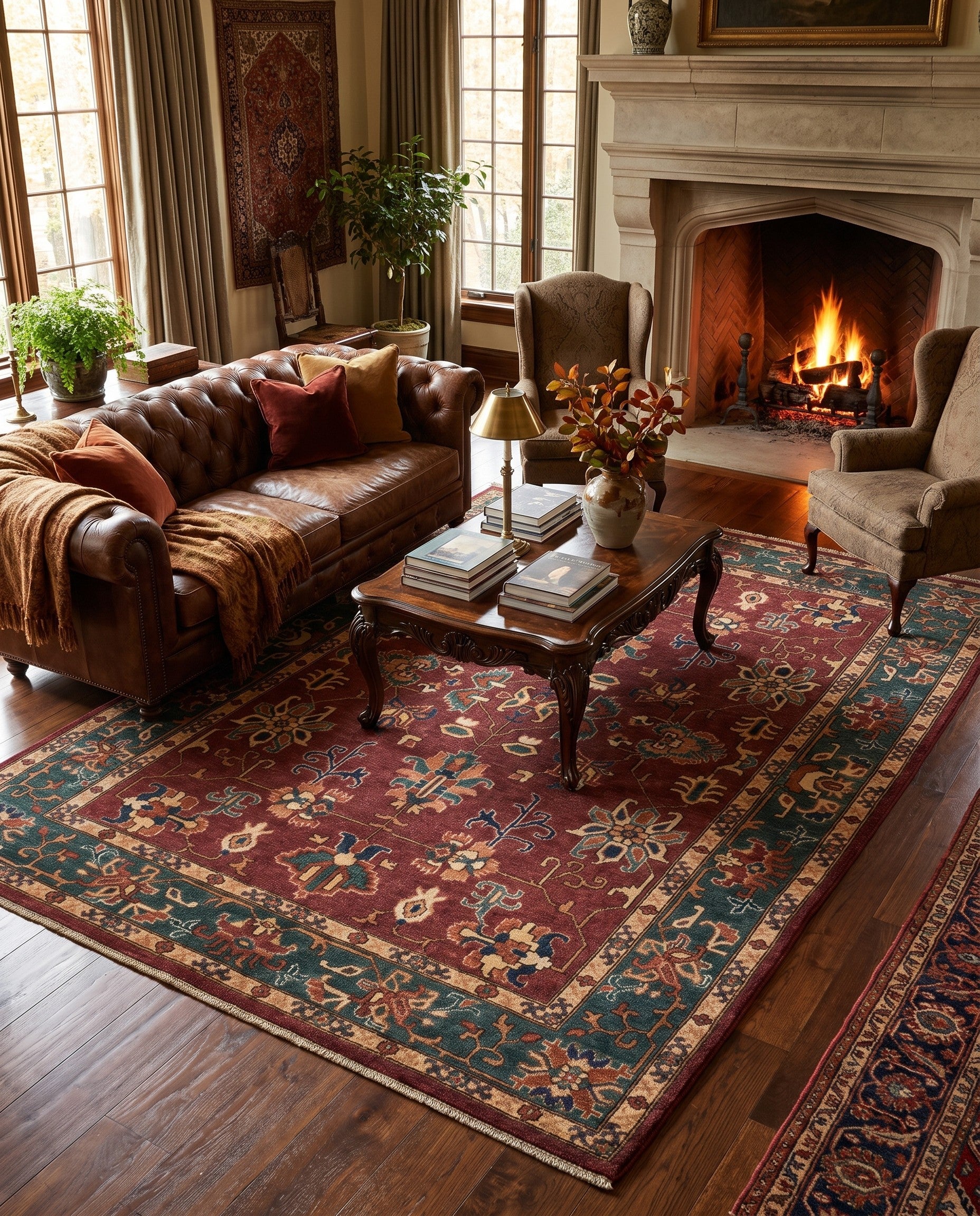 5' 9 x 7' 10 Hand Knotted Heriz Rug