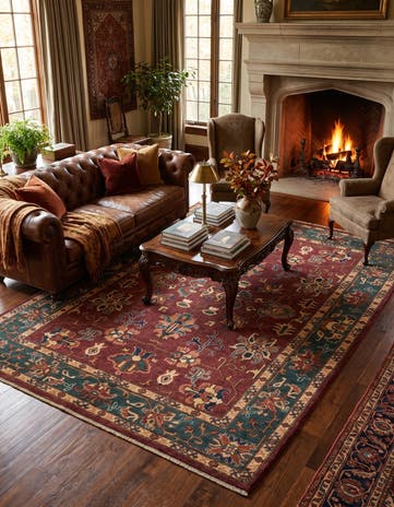 5' 9 x 7' 10 Hand Knotted Heriz Rug