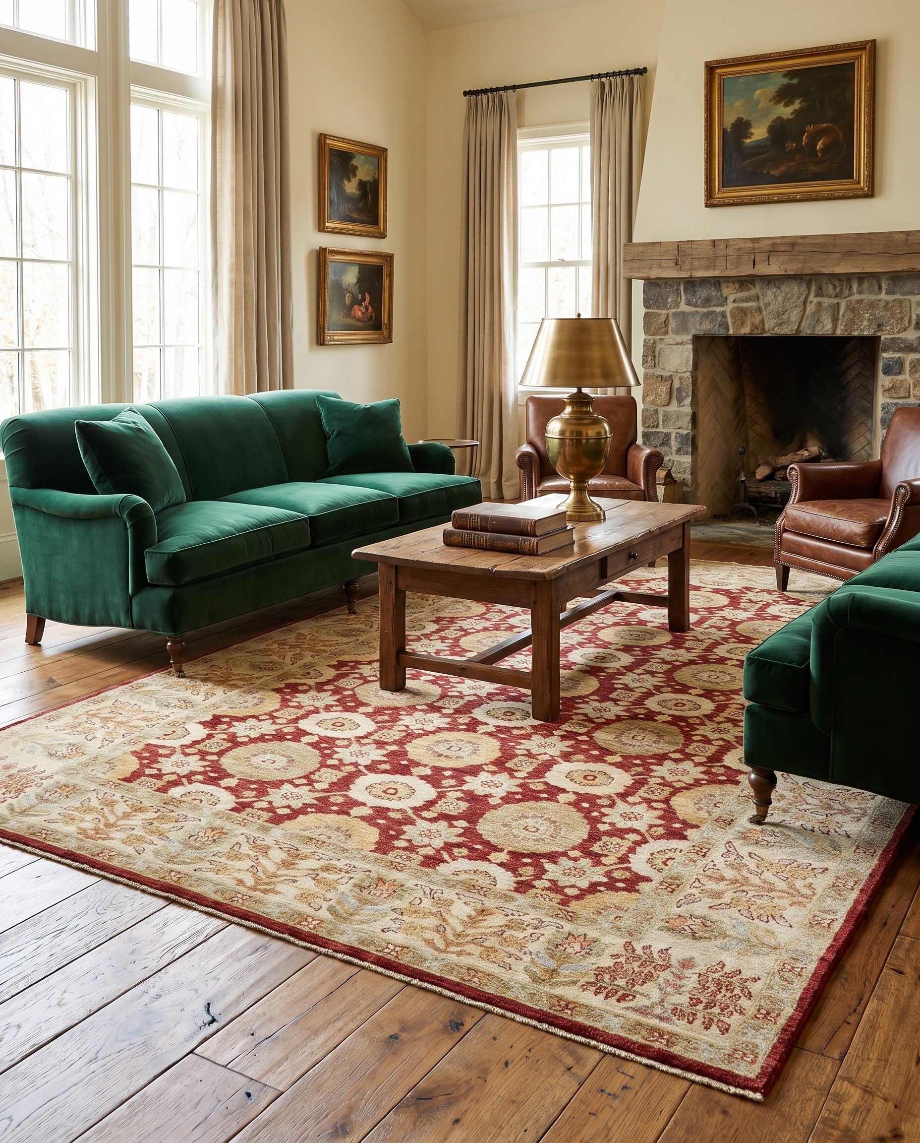 6' 5 x 9' 5 Hand Knotted Ziegler Rug