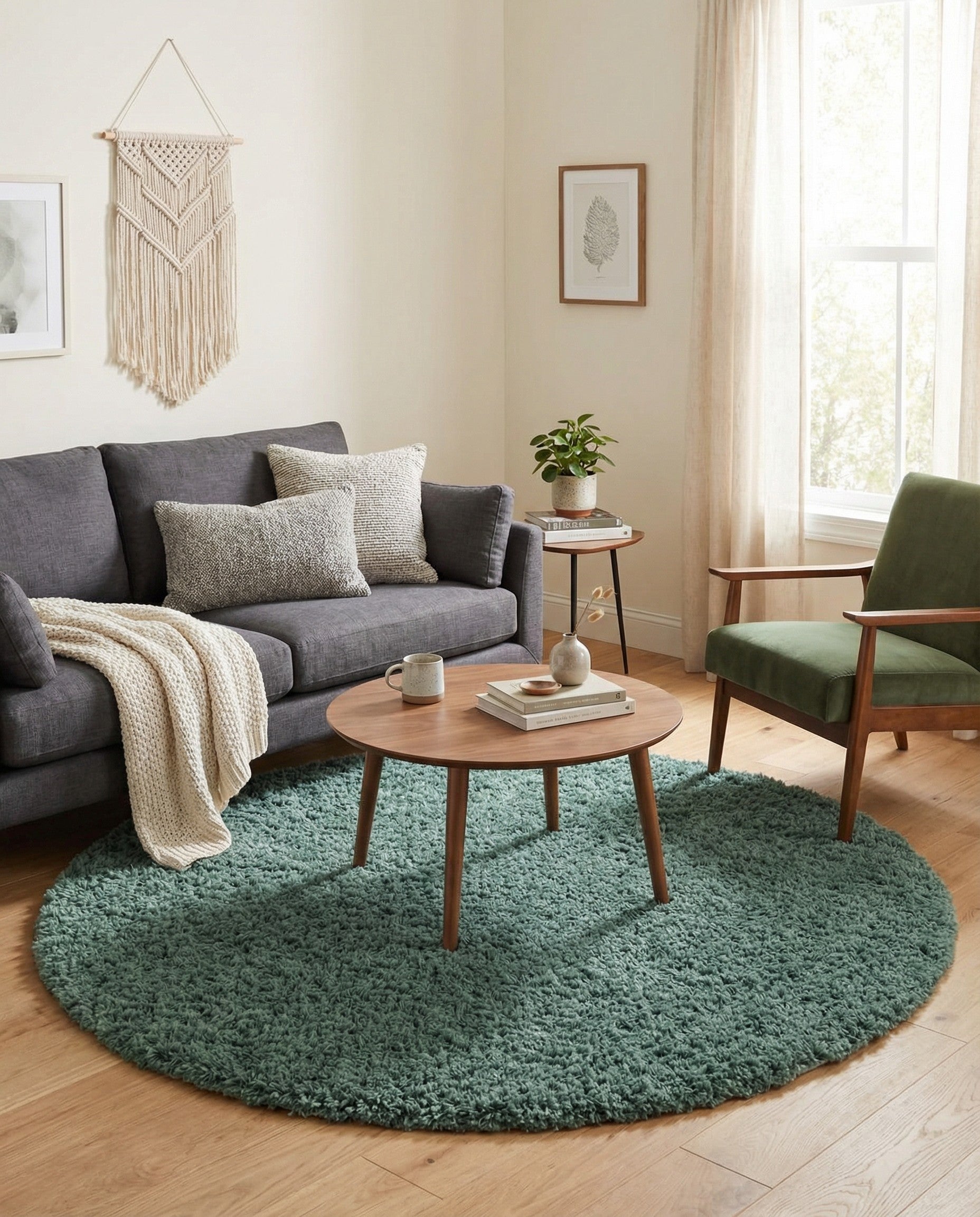 6' x 6' Infinity Shag Round Rug