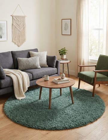 6' x 6' Infinity Shag Round Rug
