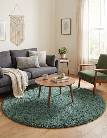 6' x 6' Infinity Shag Round Rug