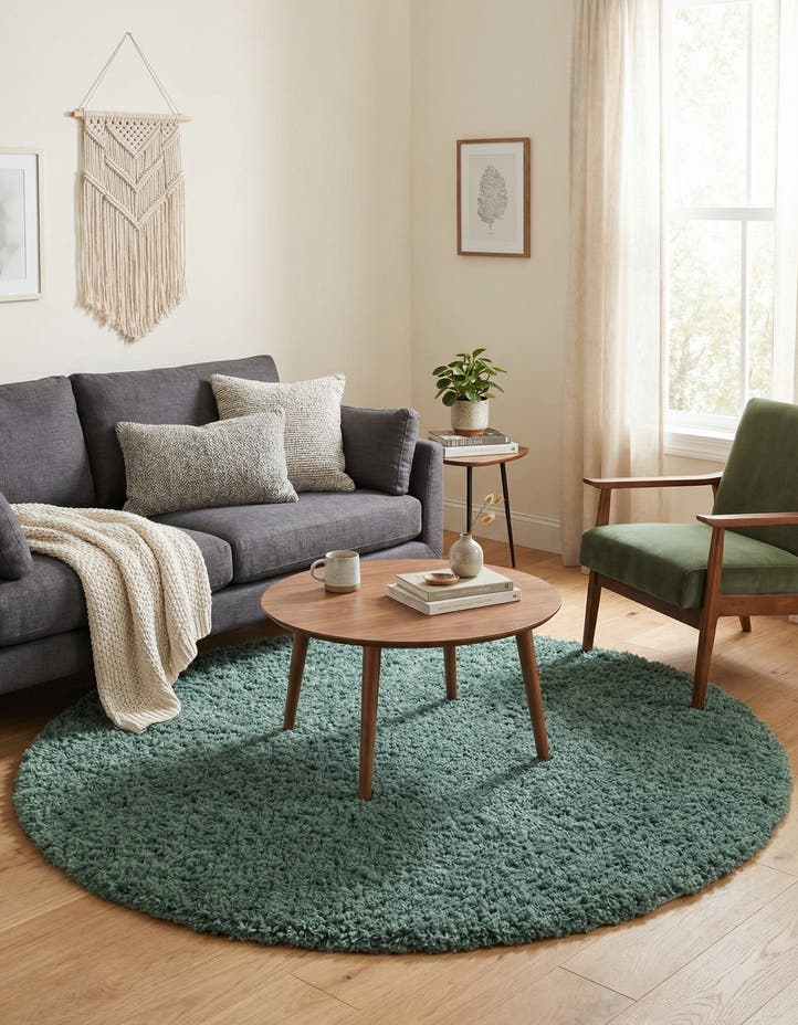 6' x 6' Infinity Shag Round Rug