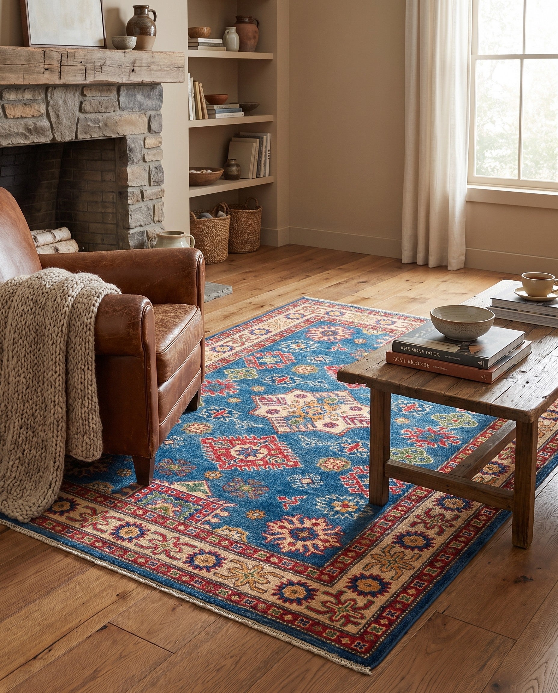 4' x 5' 11 Hand Knotted Kazak Rug