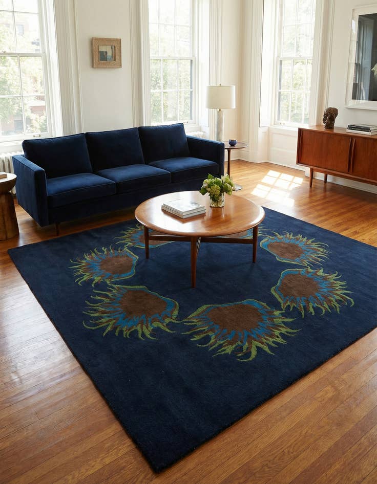 Detail image of 7' 6 x 7' 6 Luna Wool Square Rug