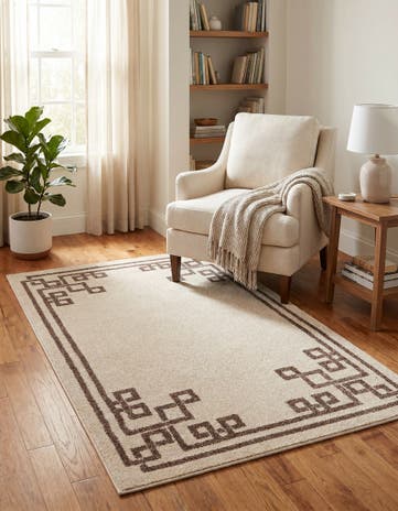 Beige and Brown Hera Rug