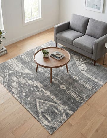 Gray Oregon Square Rug
