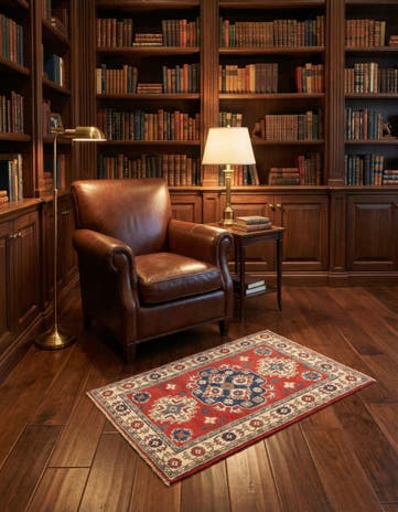 2' 7 x 4' 1 Hand Knotted Kazak Rug