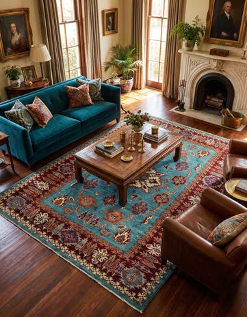 5' 9 x 7' 10 Hand Knotted Kazak Rug