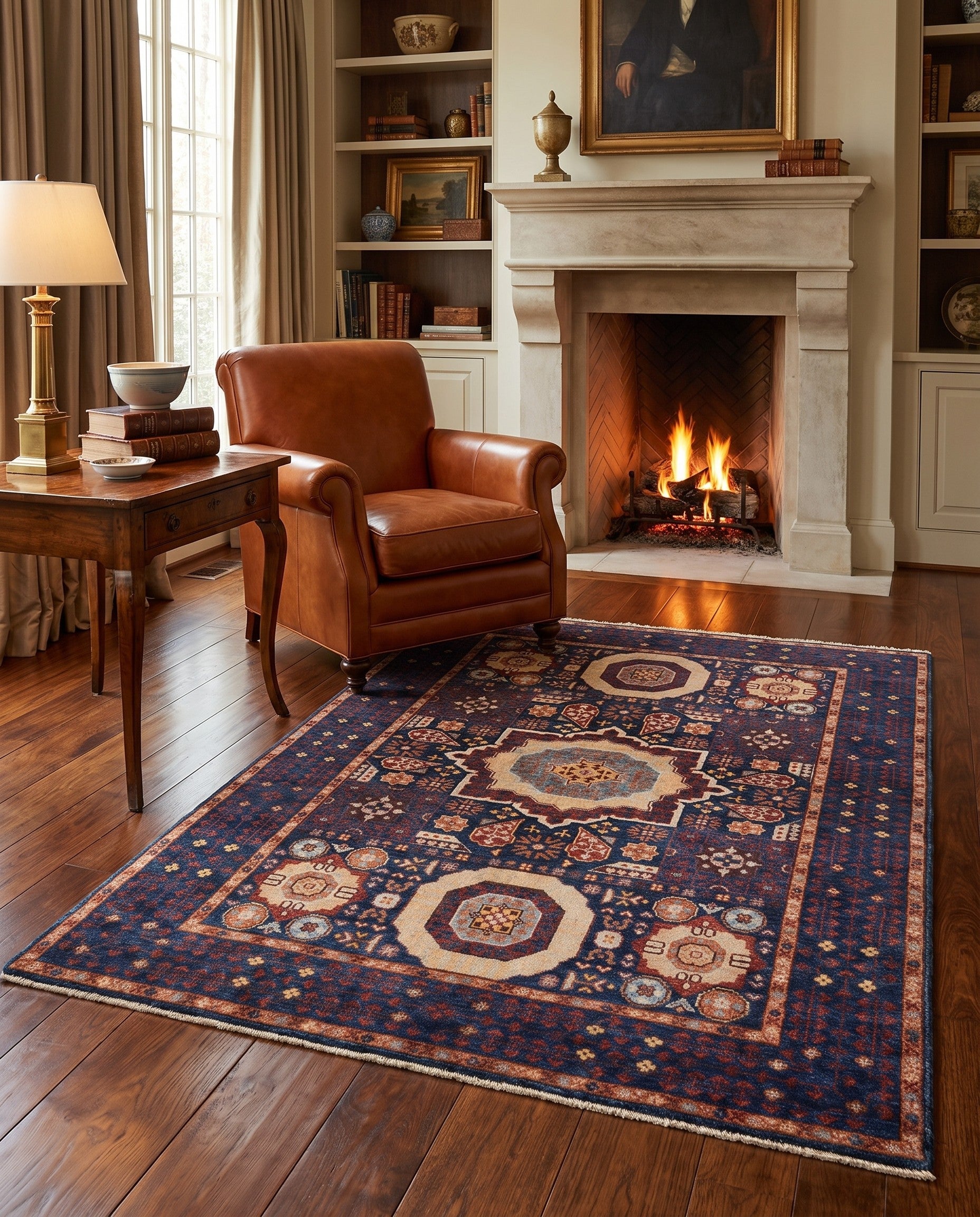 3' 6 x 5' Hand Knotted Mamluk Ziegler Rug