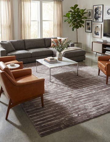 Gray and Silver Vogue Geo Rug
