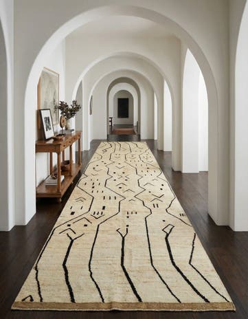 5' 5 x 24' 8 Hand Knotted Moroccan Wool Runner Rug