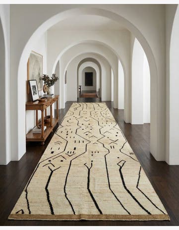 5' 5 x 24' 8 Hand Knotted Moroccan Wool Runner Rug