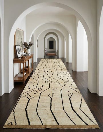 5' 5 x 24' 8 Hand Knotted Moroccan Wool Runner Rug