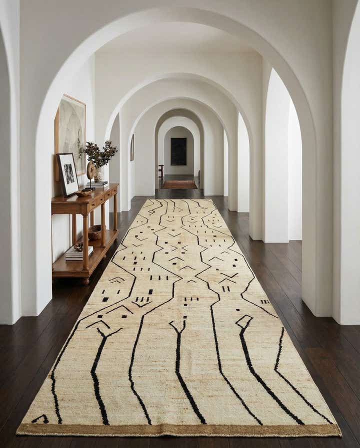 5' 5 x 24' 8 Hand Knotted Moroccan Wool Runner Rug