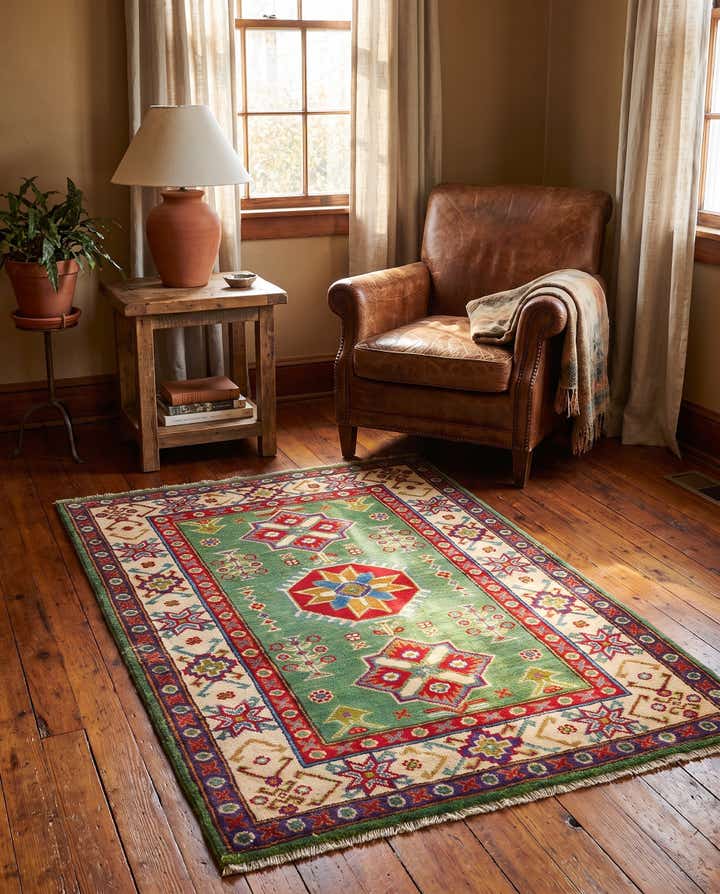 80cm x 130cm Handgeknüpft Kazak Teppich