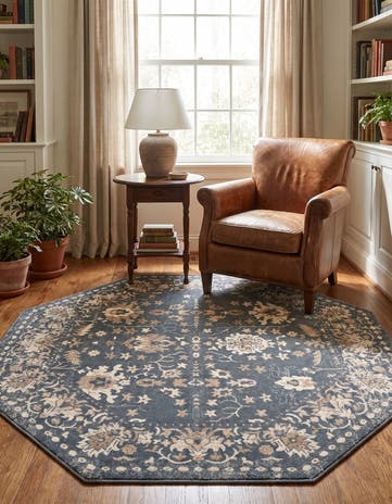 Blue Oregon Octagon Rug