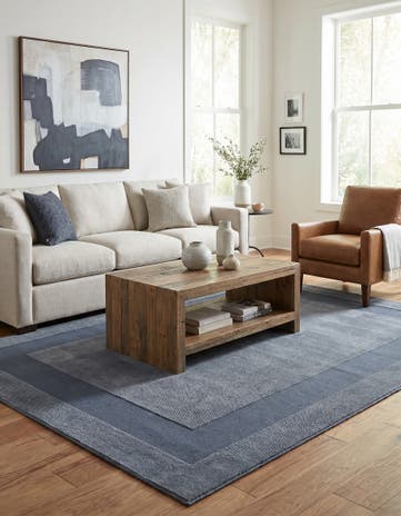 Slate Blue Textura Designer Rug