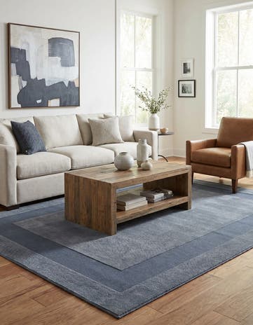 Slate Blue Textura Designer Rug