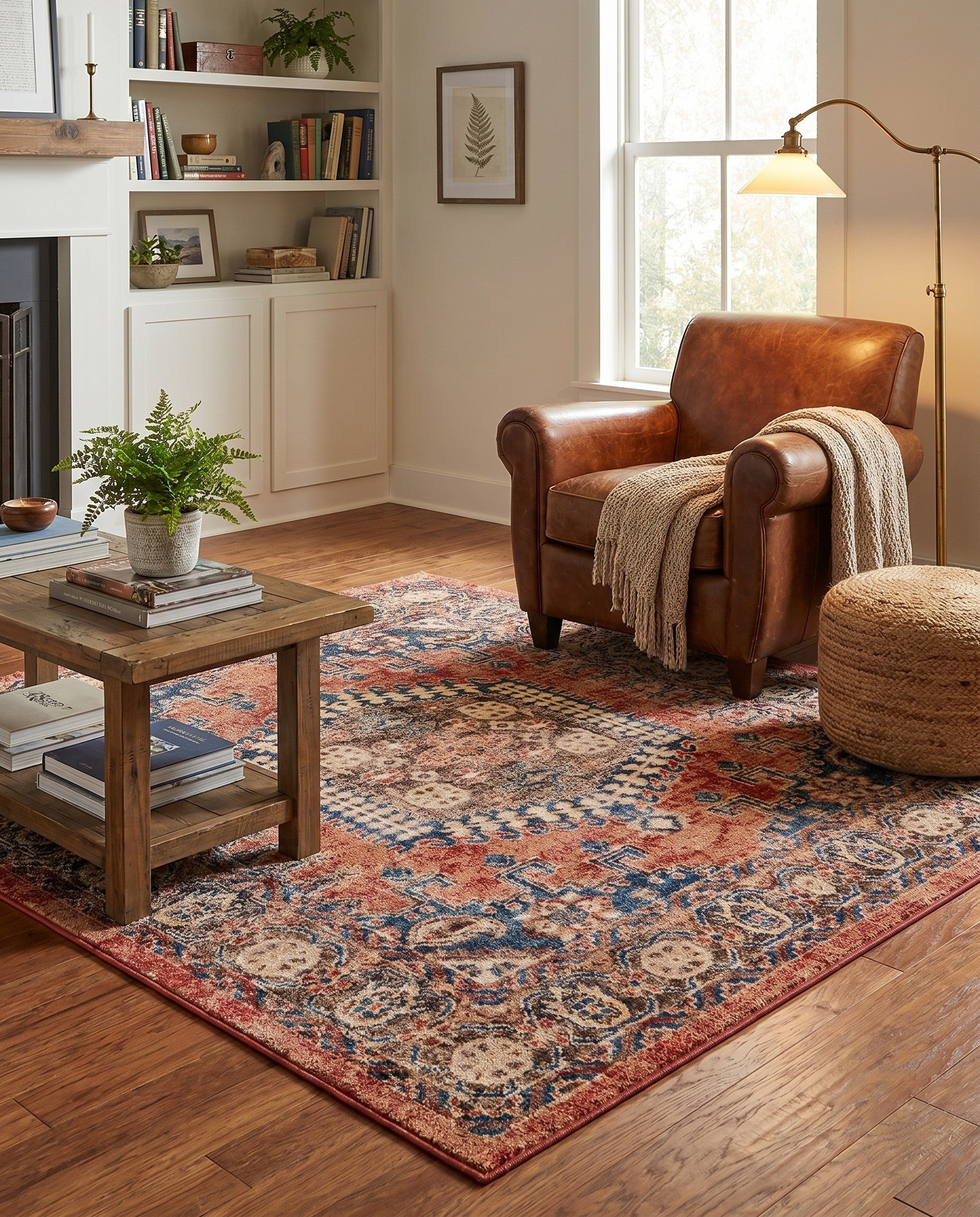 Terracotta Arcadia Square Rug