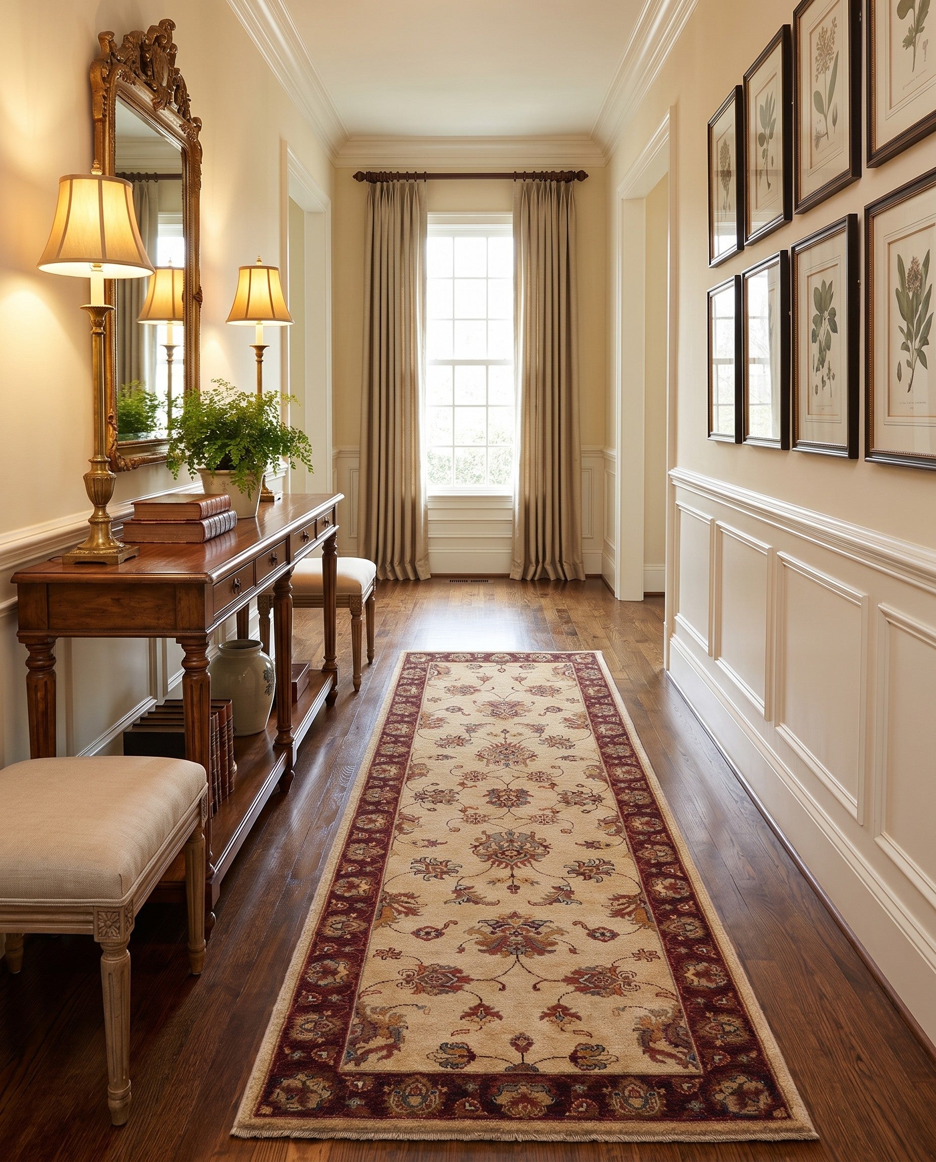 2' 10 x 8' 6 Hand Knotted Pershawar Ziegler Runner Rug