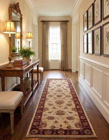 2' 10 x 8' 6 Hand Knotted Pershawar Ziegler Runner Rug